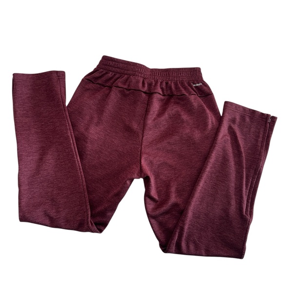 Adidas AZ Sun Devils Maroon Small ClimaWarm Joggers Sweatpants Draw String Zips - Picture 4 of 4